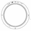 00158111 39" Round 4-1/2" Tall Reversible Frame