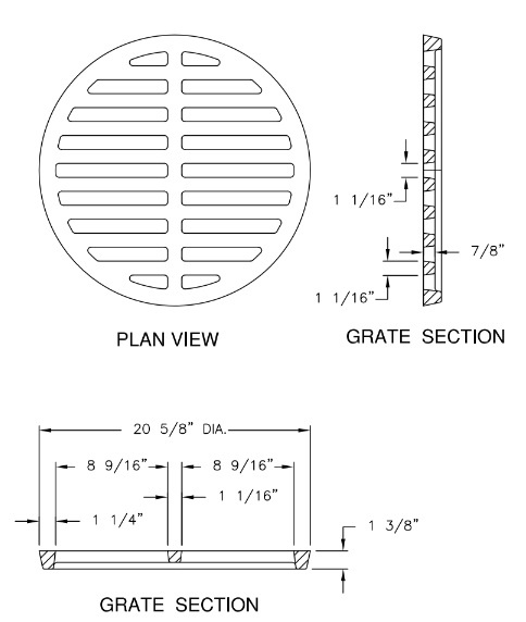 20-5/8" Sewer Pipe Grate