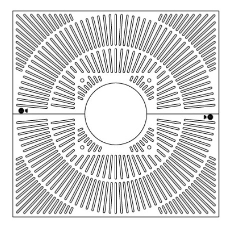 60" Square Tree Grate Set, 18" Dia. Tree Opening