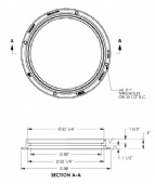 1480Z 4" Tall Reversible Frame with 4 Base Flange Holes