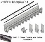 6 Inch Wide Heavy Duty Frame Zurn Z886 Trench Drain Kits Complete