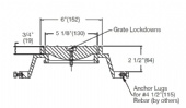 Dead Level 6 inch wide Ductile Iron Trench Frame and Grating -per foot